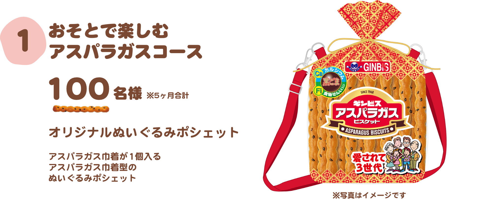 株)ギンビス アスパラガス55周年キャンペーン | ちゃちゃのひとりごと