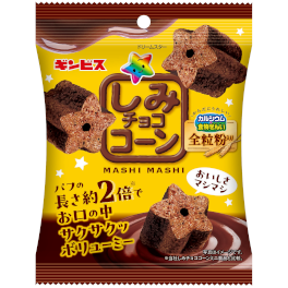 Double Size Chocolate Soaked Corn Puff Contain Whole Wheat Flour Small Bag 30g