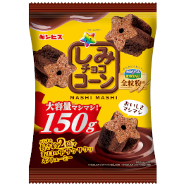 Double Size Chocolate Soaked Corn Puff Contain Whole Wheat Flour Big Bag 150g