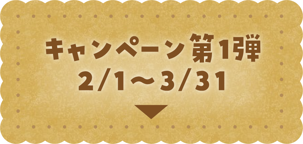 キャンペーン第1弾 2/1～3/31